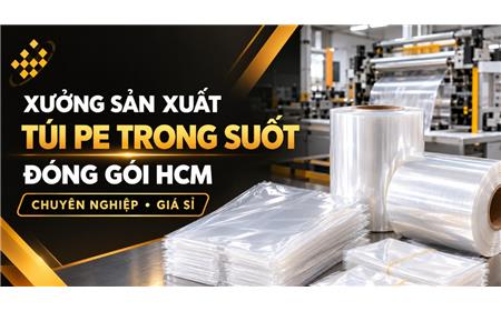 Xưởng sản xuất túi PE trong suốt đóng gói HCM chuyên nghiệp, giá sỉ tốt nhất